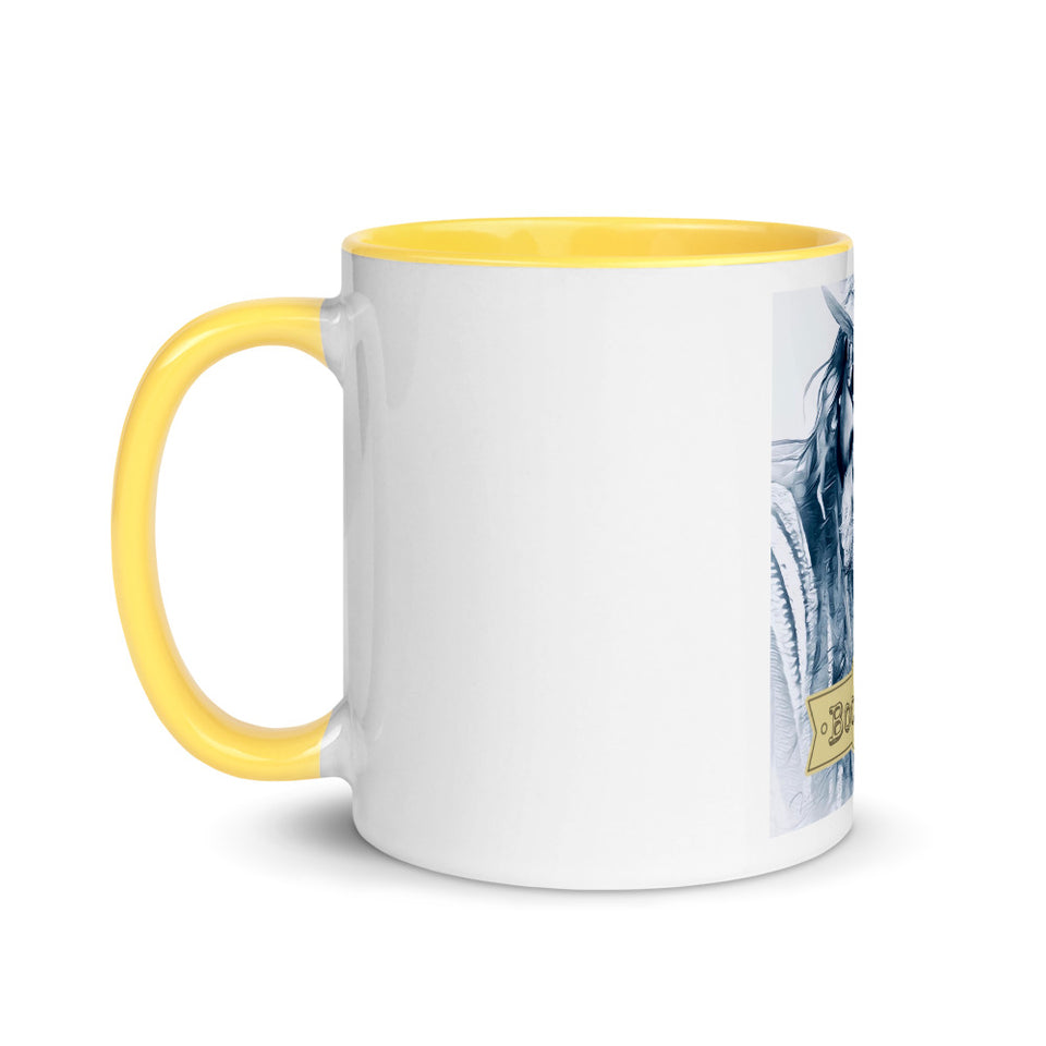 Boon Ga White Ceramic Mug with Color Inside Design #2