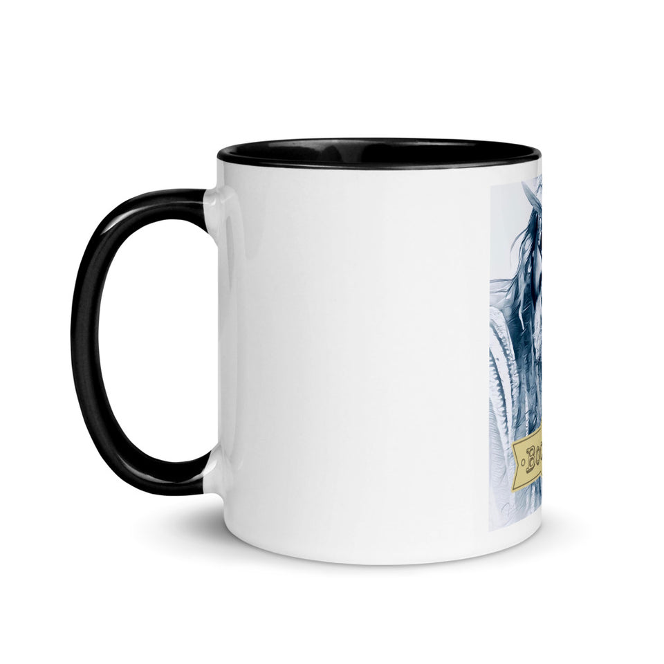 Boon Ga White Ceramic Mug with Color Inside Design #2