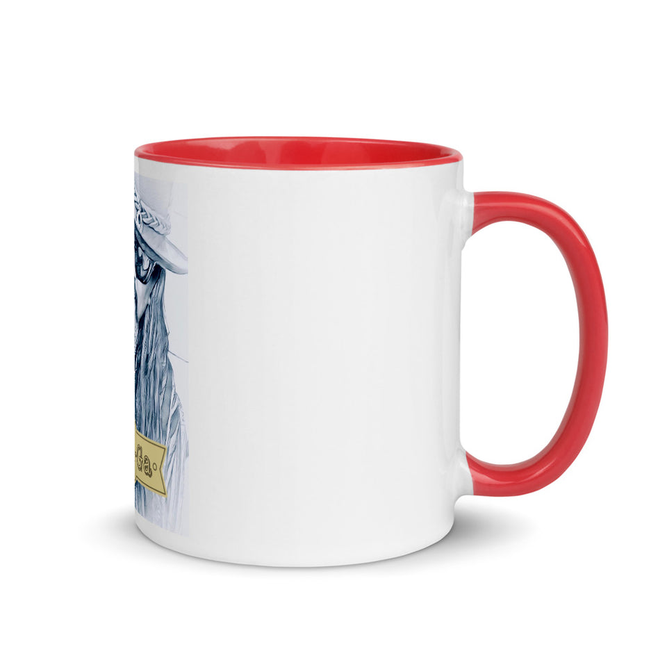 Boon Ga White Ceramic Mug with Color Inside Design #2