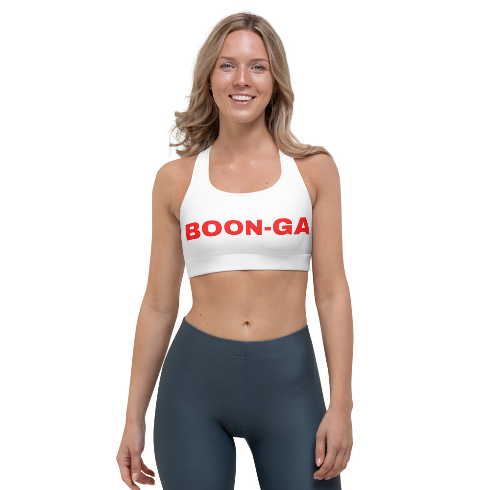 BOON-GA Sports Bra - Red Print – Boon-Ga