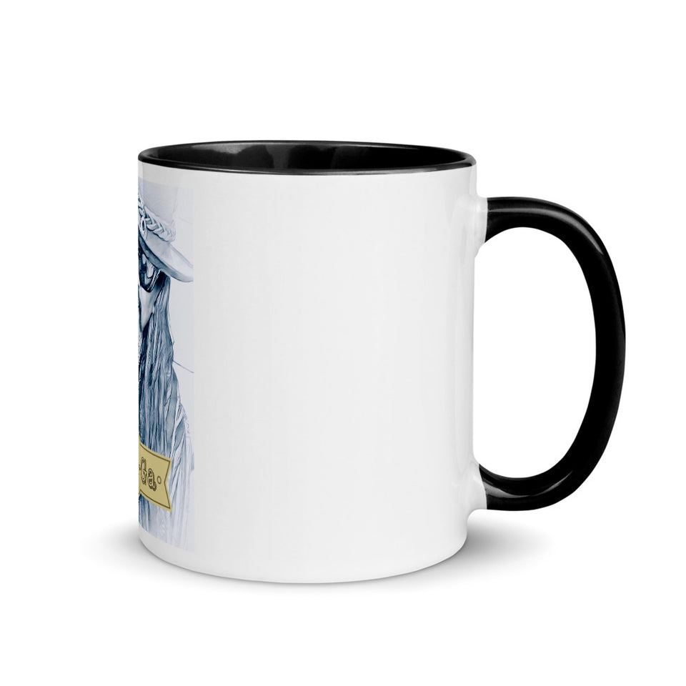 Boon Ga White Ceramic Mug with Color Inside Design #2